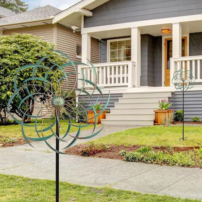 VEWOGARDEN Large Wind Spinners Outdoor Waterproof Metal Wind Sculptures & Spinners for Garden Patio Lawn Decor Artistic Gift, Light Green
