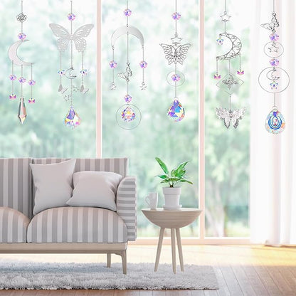 Lyukii 300 Pcs DIY Suncatchers Making Kits Craft for Adults Crystal Suncatchers for Window Hanging Sun Catcher with Chain Rainbow Maker Crystal Prisms Decor for Home Garden Party Wedding Ornament