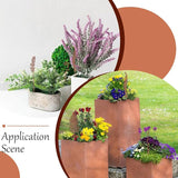 GORGECRAFT 5Pcs 5 Styles Metal Decorative Garden Stakes Rusty Iron Rustic Plants Fern Leaves Shaped Art Decor Signs Stake for Outside Lawn Yard Art Outdoor Walkway Potted Accessory