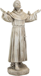 Northlight St. Francis of Assisi with Birds Outdoor Garden Statue - 24"
