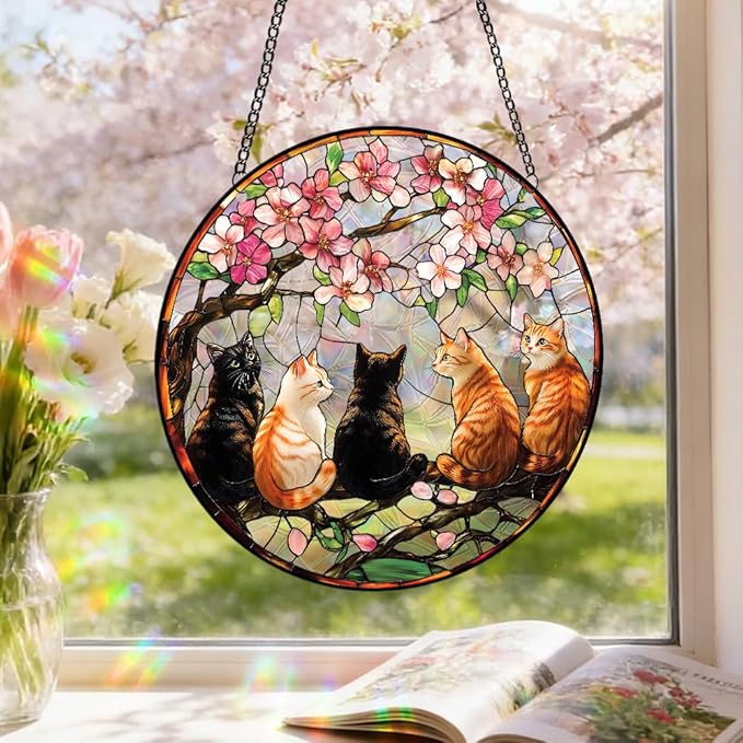 Sun Catchers Indoor Window, Acrylic Rainbow Suncatcher Window Hanging Decoration for Living Room Bedroom Summer Home Balcony Ornaments Decoration (SC2241)
