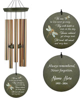 Personalized Wind Chime Outdoor Deep Tone, Large Bereavement Memorial Wind Chimes, Outdoor Mourning Wind Chimes, Gifts for Mothers, Garden Home Patio Hanging Decorations, Product in USA