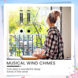 Yahenda 6 Pcs 28 Inch Rustic Wind Chimes for Outside Deep Tone Wind Chimes with 6 Aluminum Tubes Memorial Coolest Windchimes Outdoors for Farmhouse Garden Patio Home Decor (Blackwood, Black)