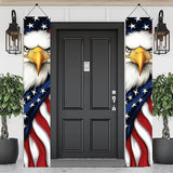 Patriotic Eagle Porch Banners 71x12 Inch American Flag Independence Day Outdoor Decorations Bald Eagle Hanging Porch Signs 4th of July Memorial Day Veterans Day Home Decor