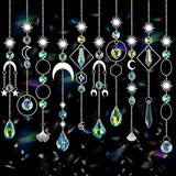 Crystal Suncatcher, 10 Pcs Colorful Sun Catchers Indoor Window Hanging Crystals Ornaments for Home Outdoor Garden Ceiling Balcony Room Christmas Party Wedding Decorations Prism Rainbow Maker
