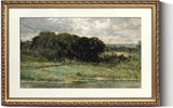 ARPEOTCY Vintage Gold Framed Large Wall Art, Swale Land Scenery Retro Paintings, Landsacpe Canvas Prints Artwork with Antique Frame, Victorian Wall Picture Decor for Gallery Living Room 16x24 inch