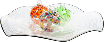 Dale Tiffany Hand Blown Glass, 4" Diameter Aura, Tree of Life Collection, Witch Globe Hanging Garden Indoor/Outdoor Decorative Ornament Gazing Ball