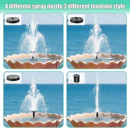 Solar Water Fountain for Bird Bath with Seperate Solar Panel 1.8W,Solar Fountain Pump for Pond,Water Feature Solar Water Pump