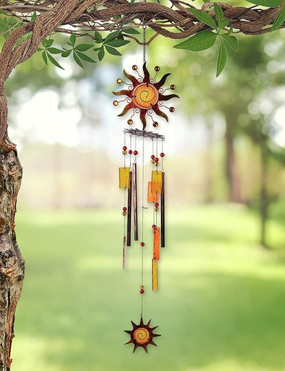 Sunset Vista Designs Spiral Sun Wind Chime, 37"