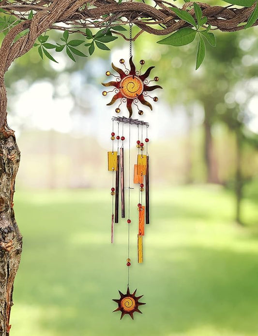 Sunset Vista Designs Spiral Sun Wind Chime, 37"