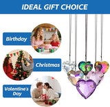 10 Pcs Love-Shaped Crystal Ball Prism 30mm, Handmade Rainbow Maker, Hanging Crystal Suncatchers, Home Decoration, Birthday Gift