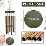 ASTARIN Memorial 36" Wind Chimes, Personalized Name Sympathy Wind Chime, in Memory of Loss Mom Loved One, Large Deep Tone Bereavement Windchimes, Listen to The Wind(Produced in USA)