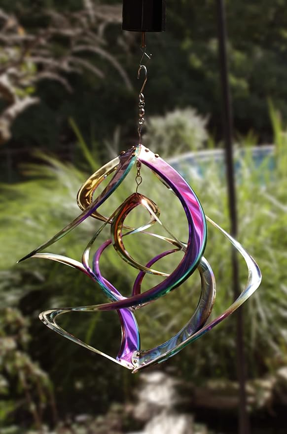 Red Carpet Studios The Original Cosmix Deluxe Helix Wind Spinner, Medium 14-Inch, Double Rainbow