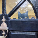 Metal Yard Art Decor - Black Cat Silhouette Statue, Outdoor Garden Ornaments, Cat Lovers Gift, Spring Decor
