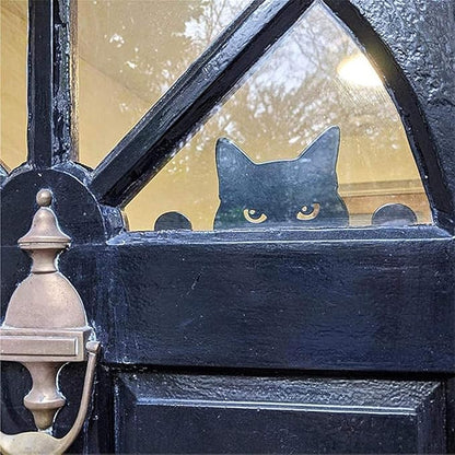 Metal Yard Art Decor - Black Cat Silhouette Statue, Outdoor Garden Ornaments, Cat Lovers Gift, Spring Decor