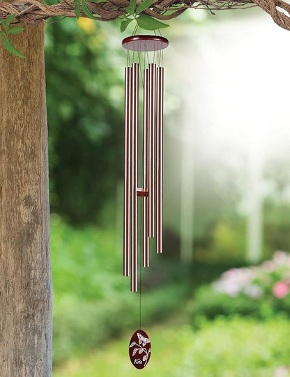 Sunset Vista Designs Bronze Classic Wind Chime with Butterfly, Extra Large