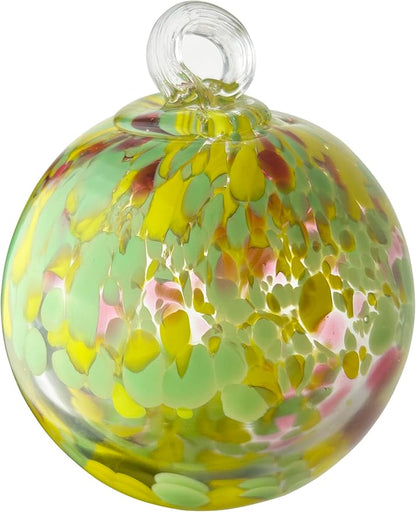 Dale Tiffany Hand Blown Glass, 3" Diameter Blossom, Tree of Life Collection, Witch Globe Hanging Garden Indoor/Outdoor Decorative Ornament Gazing Ball