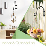 AJART Hanging Plant Hanger Outdoor: Bird Feeder Hangers for Outside - 8 inch Plant Hooks for Hanging Flower Baskets 2 Pieces