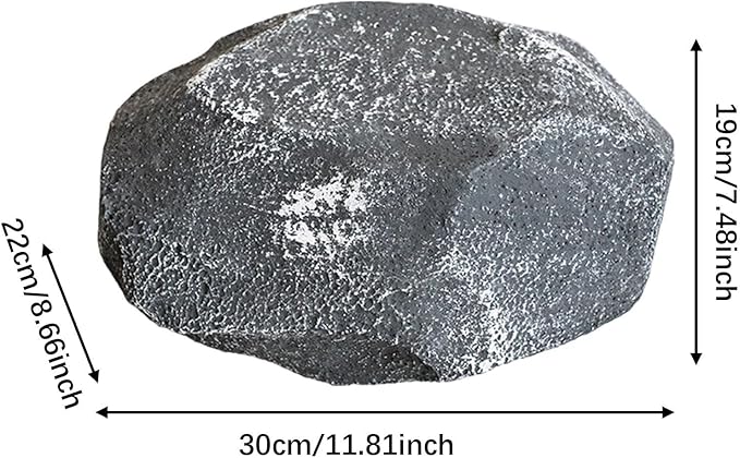 Baoblaze Fake Rock Landscape Decoration Photo Ornaments Landscaping Lightweight Faux Stone Sculpture Realistic for Porch Yard Garden, 30x22x19cm