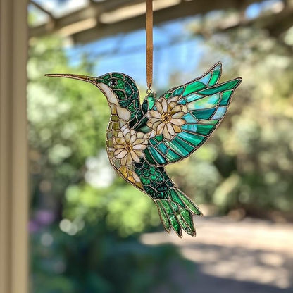 Hummingbird Acrylic Suncatcher Vibrant Window Hanging for Bird Lovers Perfect Nature Decor and Lover Gift Home Sun Catchers Indoor Windown Suncatchers Windows Garden Outdoor Holiday
