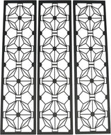 Metal Privacy Screen, 72" H x 44" W Freestanding Privacy Screens, Patio Decorative Metal Fence Panels with Stand, Portable Divider Screens, for Backyard/Patio/Deck (Black-Print, 72''H×44''W)