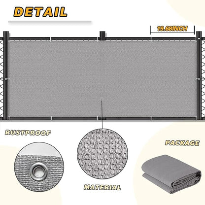 LOVE STORY Balcony Privacy Screen, 3.3'x19.7' Deck Shield Screen Fence Cover,UV Protection and Weather-Resistant,3 FT Height for Deck, Patio, Backyard, Outdoor Pool, Porch, Railing, Gray