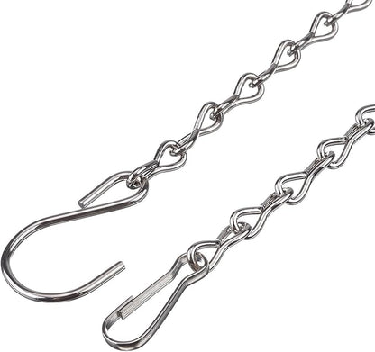 EBOOT 2 Pcs Hanging Chain for Bird Feeders, Planters, Lanterns and Ornaments (Silver,35 Inch)