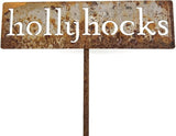 Classic Metal Garden Markers 19 Inches Tall (hollyhocks, Naturally Rusted)