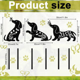 MorningRo 3 Pcs Dog Garden Decor for Outside Dachshund Gifts for Women Dog Lovers 12" Metal Puppy Garden Stake Silhouette Statues Outdoor Decor Men Spring Patio Lawn Yard Art