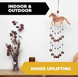 Dawhud Direct 24-inch H Galloping Horse Wind Chimes for Outside Unique - Moon Decor - Galloping Horse Windchimes - Outdoor Decorations - Garden Decoration, Gift for Women, Mom, Grandma, Unisex
