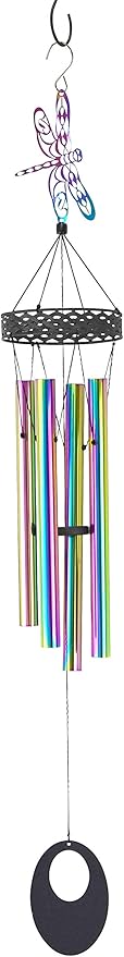 Red Carpet Studios 10382 Shadow Wind Chime, Iridescent Dragonfly, 36 x 4.5
