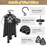 60th Anniversary Wind Chimes Gifts for Men Women,Romantic 60 Year Anniversary for Couples, Wife, Husband, Parents, Friends, 60th Wedding Gifts Idea of Happy Anniversaries Decorations,Black