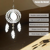 8Pack 4inch Sublimation Wind Spinner Blanks 3D Aluminum Metal Wind Sculpture Kinetic Spinners for Yard and Garden Indoor Art Ornaments Hanging Decoration (Dream Catcher)