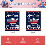 AVOIN colorlife 1776-2026 America 250th Anniversary Patriotic House Flag 28x40 Inch Double Sided Outside, 4th of July American 250 Years Yard Outdoor Decoration