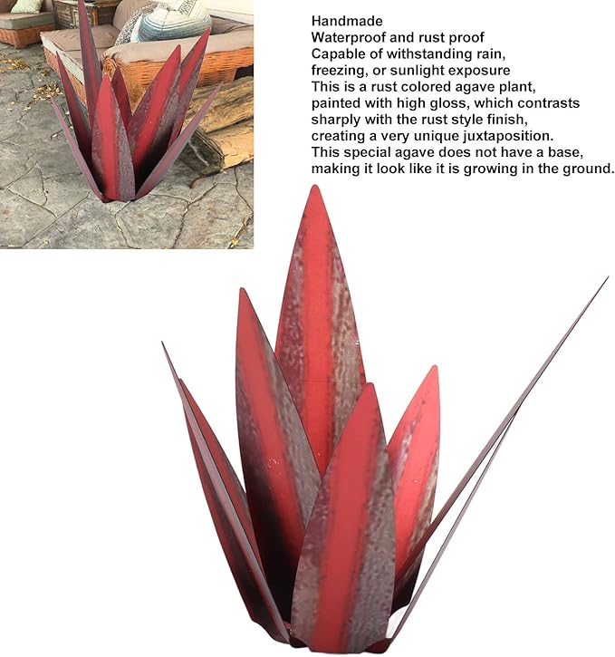 flexman Tequila Sculpture, 10.4in Iron Waterproof Tequila Decoration, Handmade Tequila Rustic Decoration, Art Statue for Gardens, Courtyards, Ponds, Decks, Lawns