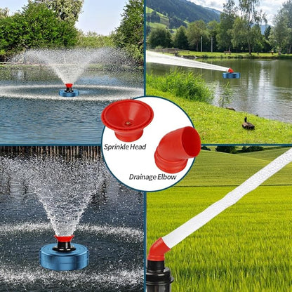 Pond Fountain Aerator, 1HP 110V 15000 GPH Stainless Steel Floating Pump w/100ft Cord – Aerator for Ponds, Lakes, Water Gardens