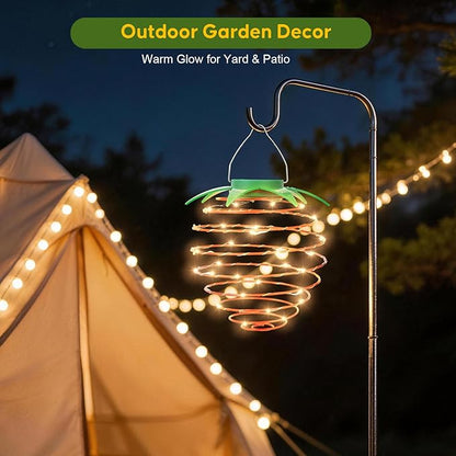 Solar Lights Outdoor, 4-Pack Decorative Strawberry Solar Garden Lights, Waterproof Outdoor Solar Lights for Patio Decor, Yard & Landscape, 20 LED Creative Hanging Fruit Lanterns for Garden Decor