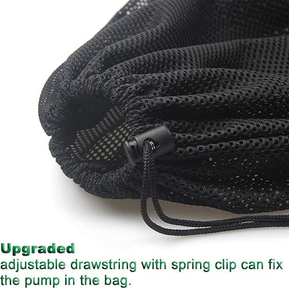12.2"x 15.9" Large Pump Barrier Bag, Pond Pump Filter Bag, Black Media Bag Large Pump Nylon Mesh Bag for Pond Swimming Pool Filters(Black) (12.2"x 15.9")