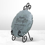 Let's Make Memories Personalized Just Married Garden Stone - for Newlyweds - Customize with Names & Date - Outdoor Décor