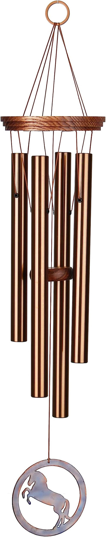 Woodstock Wind Chimes for Outside, Garden Decor, Outdoor Decor for your Patio and Front Porch (26") Equestrian Spirit Chime Bronze Wind Chime Gifts (ESC)