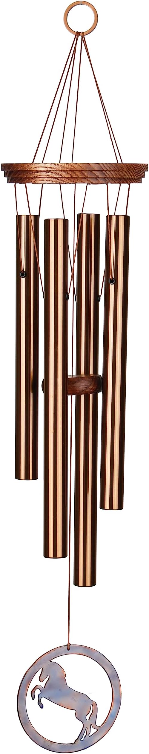 Woodstock Wind Chimes for Outside, Garden Decor, Outdoor Decor for your Patio and Front Porch (26") Equestrian Spirit Chime Bronze Wind Chime Gifts (ESC)