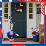 Patriotic Porch Goose Outfits for 23 Inch Lawn Statue, 4th of July Costume for Plastic/Cement Statue, Summer Sculpture Clothes for Garden Patio USA 250th Anniversary Decoration