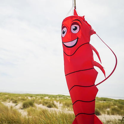 In the Breeze 5010 — 3D Lobster Windsock — Hanging Outdoor Beach Decoration for Homes, Gardens, Yards