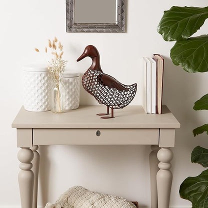 Accent Plus Chicken Wire Duck Sculpture Duck, 13x4.75x14.5