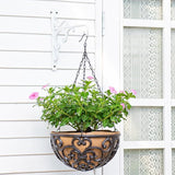 Sungmor Cast Iron Wall Hook Plant Hangers - Home & Garden Heavy Duty Hanging Bracket Plant Hooks - 2PC WHITE Decorative Wall Mount Hooks for Hanging Planter Pot Bird Feeder Birdcage Lantern Wind Chime