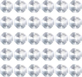 PATIKIL K9 Crystal Octagon Beads 2 Holes Pendants, 60 Pack 22mm Chandelier Prisms Parts Ornaments Hanging Beads for DIY Arts Crafts Decoration, Clear