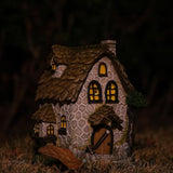 Zayton Garden House Statues Outdoor Yard Resin Decoration Gift Handmade Housewarming Gift for Patio Yard Lawn Waterproof Cracking