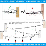 String Light Hanging Kit,Guide Wire for Outdoor String Lights, Shade sail Hardware kit,with 164 Ft Nylon Coated Stainless Steel 304 Wire Rope