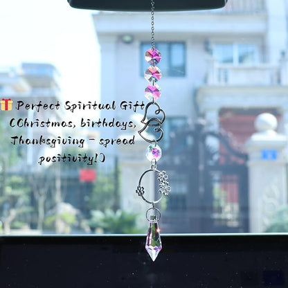 Colorful Crystal Car Mirror Hanging Accessories | Rear View Mirror Pendant | Boho Car Charm & Decor | Gifts for Women