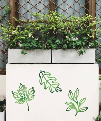 Putuo Decor 3Pcs Leaf Wall Art Metal Botanical Wall Decor, Tropical Nature-Inspired Wall Plant Decor for Living Room, Bedroom, Bathroom, Home Decor(Green)